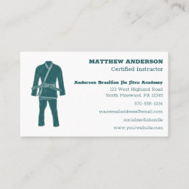 Brasilianischer Jiu Jitsu BJJ School Instructor Aq Visitenkarte