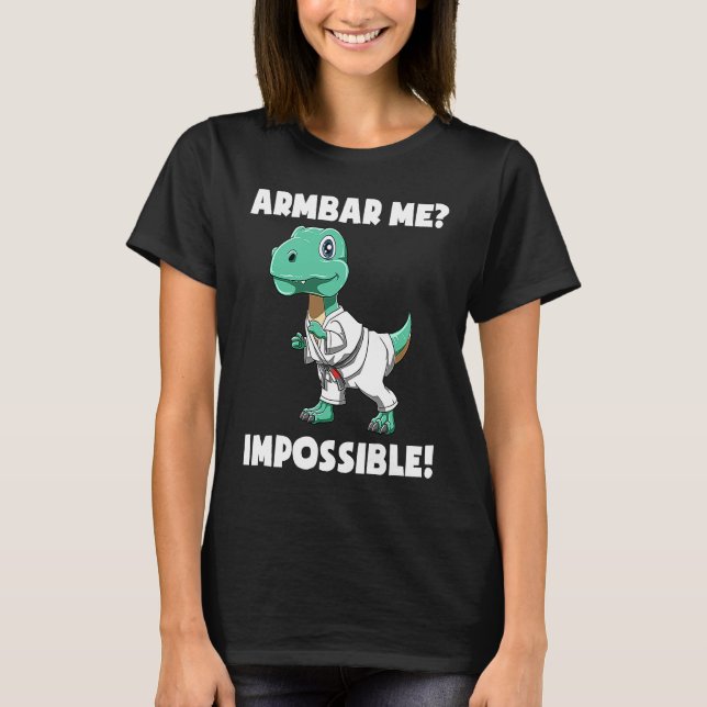 Brasilianischer Jiu Jitsu BJJ und Grappling Dino T-Shirt (Vorderseite)
