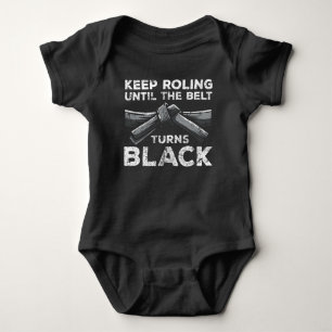 Brasilianischer Jiu Jitsu Black Belt Rolling Fight Baby Strampler