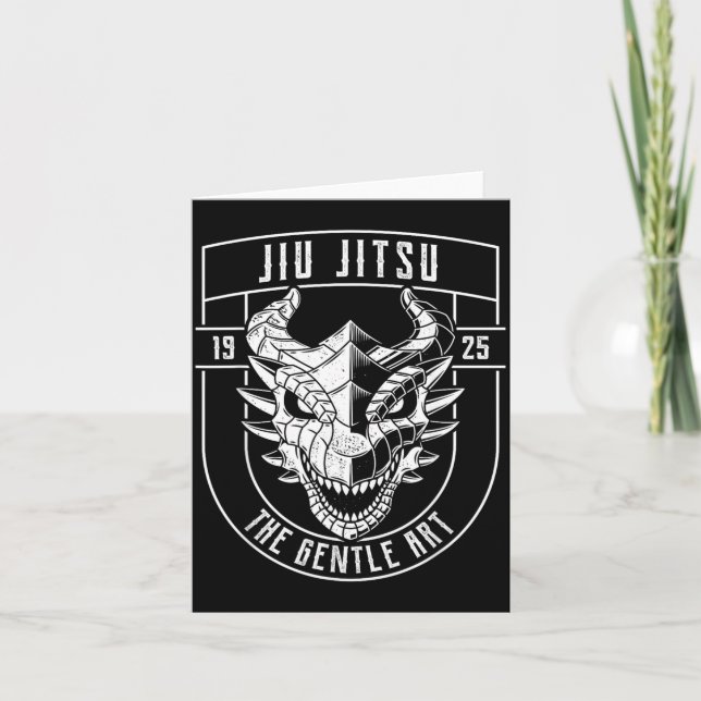 Brasilianischer Jiu Jitsu Drache Karte (Vorderseite)