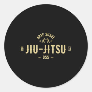 Brasilianischer Jiu Jitsu E Suave Oss Bjj Runder Aufkleber