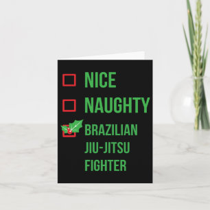 Brasilianischer Jiu-jitsu Fighter Funny Pajama Wei Karte