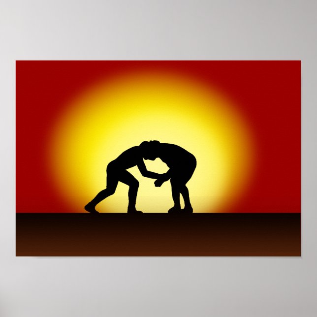 Brasilianischer Jiu Jitsu - Grapplers Sunset Poste Poster (Vorne)