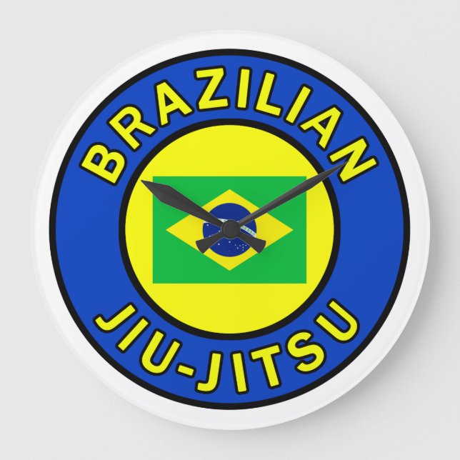 Brasilianischer Jiu Jitsu Große Wanduhr (Vorderseite)