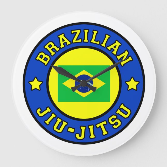 Brasilianischer Jiu Jitsu Große Wanduhr (Vorderseite)