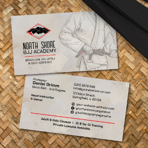 Brasilianischer Jiu-Jitsu-Instruktor Visitenkarte