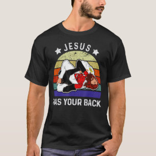 Brasilianischer Jiu Jitsu Jesus hat Ihren Rücken T-Shirt