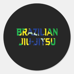 Brasilianischer Jiu Jitsu Kämpfer Runder Aufkleber
