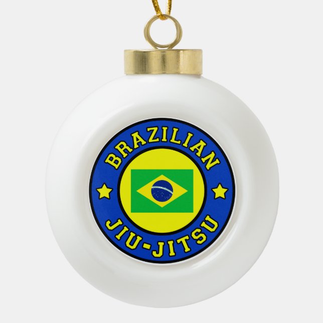 Brasilianischer Jiu Jitsu Keramik Kugel-Ornament (Vorderseite)