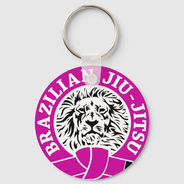 Brasilianischer Jiu-Jitsu (Key Chain) Lila Gürtel Schlüsselanhänger (Vorderseite)