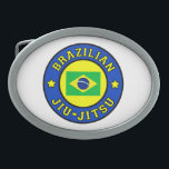 Brasilianischer Jiu Jitsu Ovale Gürtelschnalle<br><div class="desc">Brasilianischer Jiu Jitsu</div>
