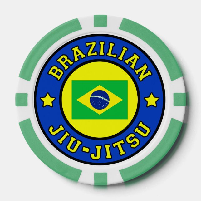 Brasilianischer Jiu Jitsu Pokerchips (Vorderseite)