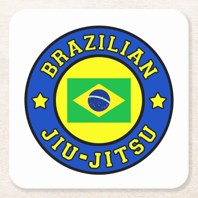 Brasilianischer Jiu Jitsu Rechteckiger Pappuntersetzer (Vorderseite)