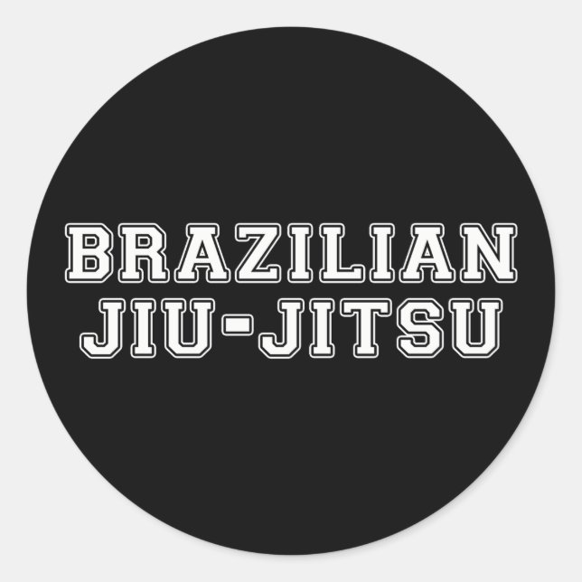 Brasilianischer Jiu Jitsu Runder Aufkleber (Vorderseite)