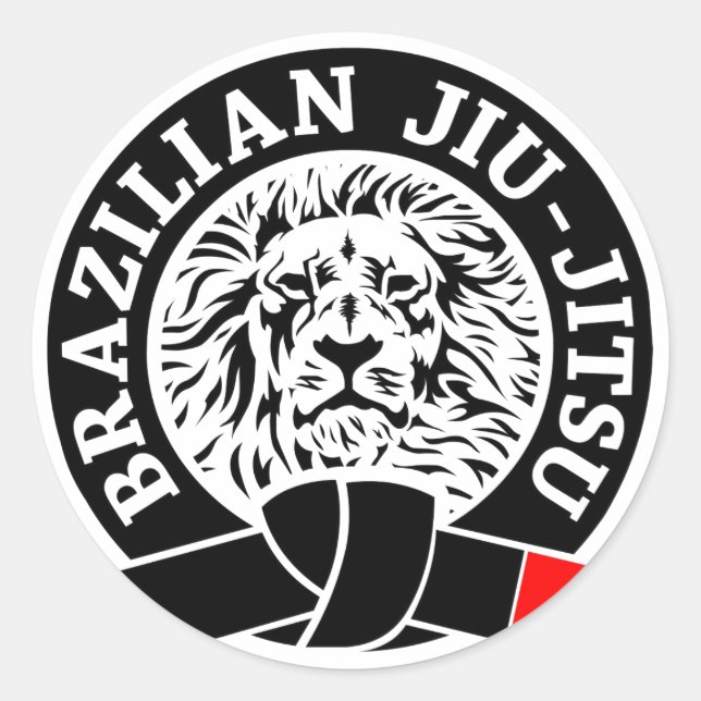 Brasilianischer Jiu-Jitsu-Sticker (Runde) Runder Aufkleber (Vorderseite)