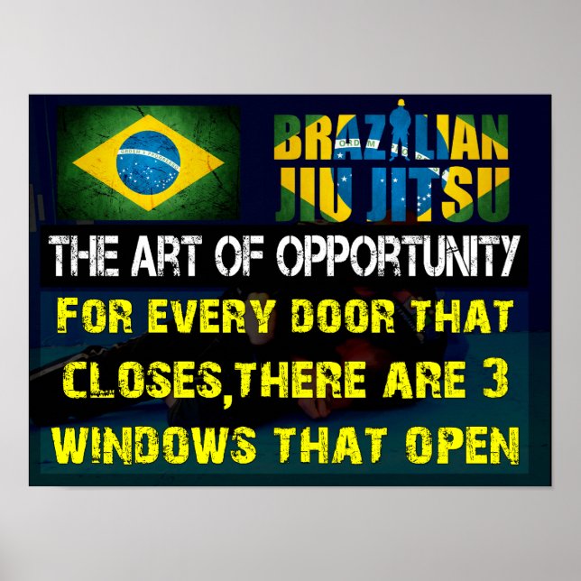 Brasilianischer Jiu Jitsu - The Art Opportunity Po Poster (Vorne)