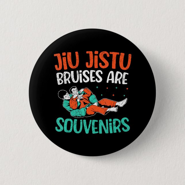 Brasilianischer Jiu Jitsu Trainer Martial Arts BJJ Button (Vorderseite)