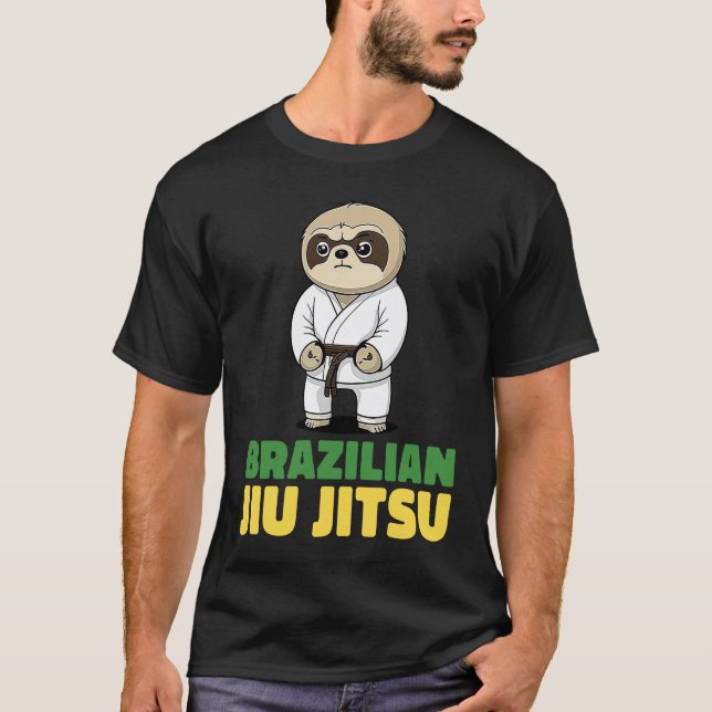 Brasilianischer Jiu Jitsu und Grappling Faultier T-Shirt (Vorderseite)