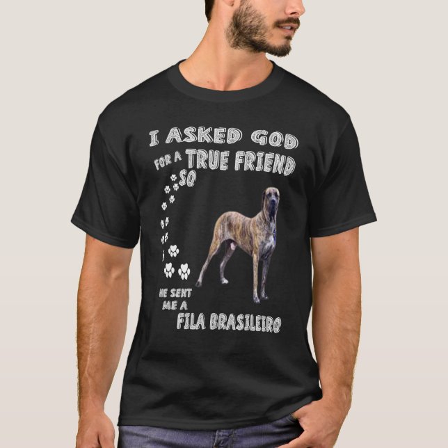 Brasilianischer Mastiff Dog Mama Vater Kostüm Nied T-Shirt (Vorderseite)
