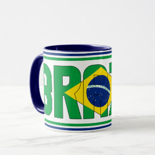 Brasilianischer Nationalflagge Patriotischer Kaffe Tasse
