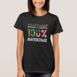 Brasilianischer Patriot USA Grown Brasilien USA Fl T-Shirt