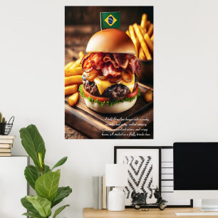Brasilianischer Picanha Burger 24x36 Poster