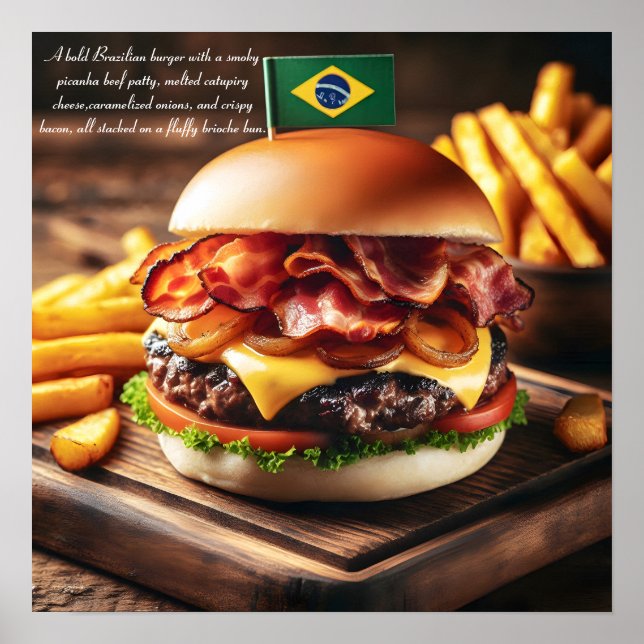 Brasilianischer Picanha Burger Poster (Vorne)