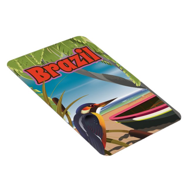 Brasilianischer Postkartenauszug Magnet (Rechte Seite)