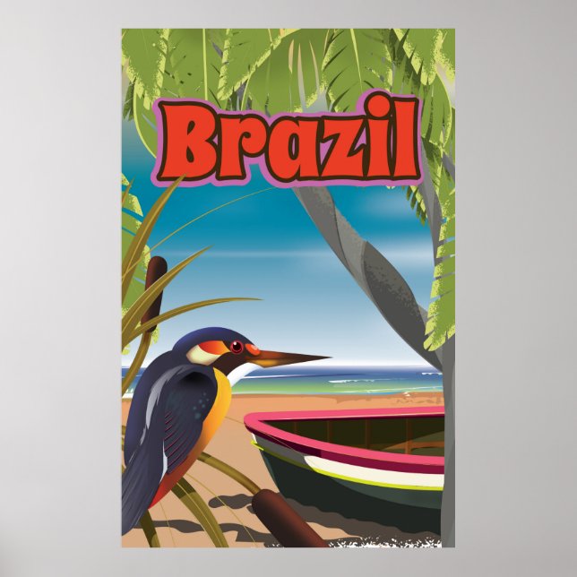 Brasilianischer Postkartenauszug Poster (Vorne)