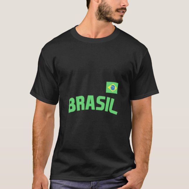 Brasilianischer Pride Brasilien Flag International T-Shirt (Vorderseite)
