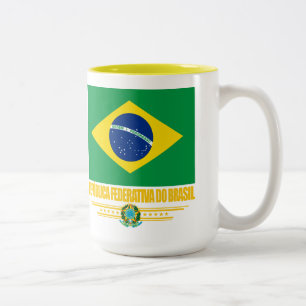 Brasilianischer Pride Zweifarbige Tasse