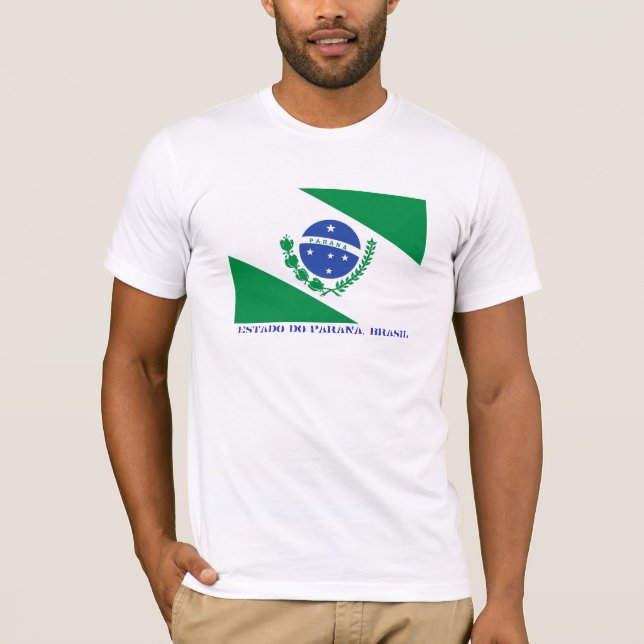 Brasilianischer Staat von Paraná Flagge T-Shirt (Vorderseite)
