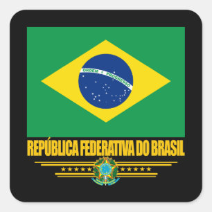 Brasilianischer Stolz Quadratischer Aufkleber