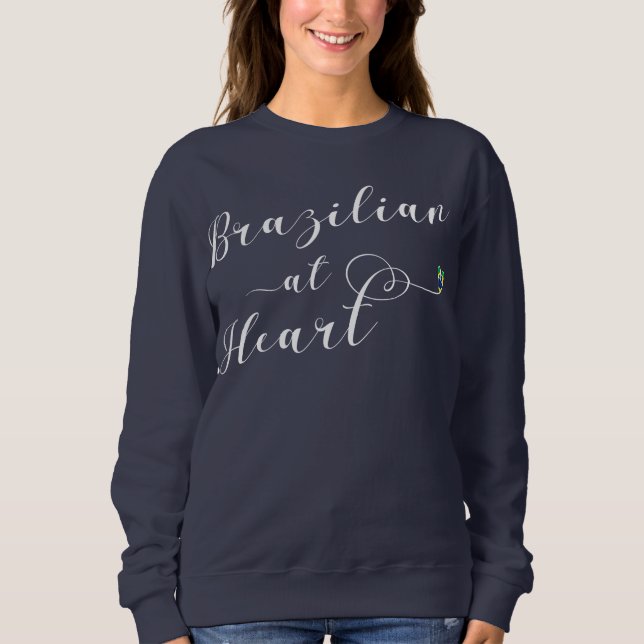 Brasilianisches At Heart Sweatshirt, Brasilien Sweatshirt (Vorderseite)