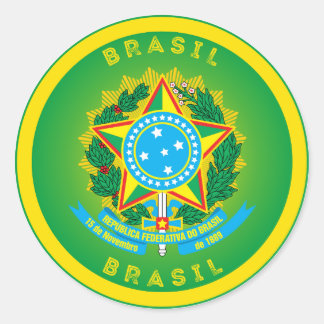 Brasilianisches Erbe-Emblem Runder Aufkleber