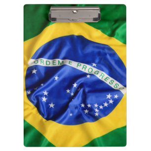 Brasilianisches Flagge Klemmbrett