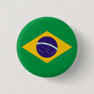 Brasilianisches Flaggen-Abzeichen Button
