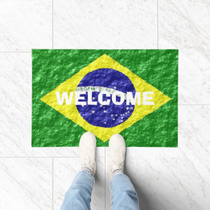 Brasilianisches Flaggendesign Fußmatte