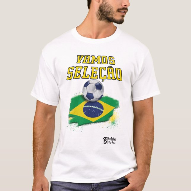 Brasilianisches Fußballteam Fans von T-Shirt über  (Vorderseite)