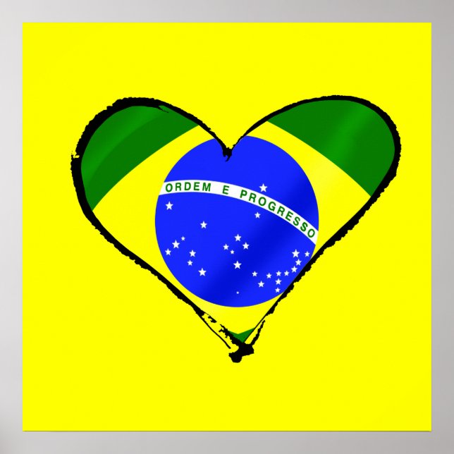 Brasilianisches Herz - Liebe Poster (Vorne)