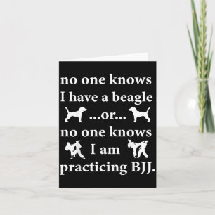 Brasilianisches Jiu-Jitsu BJJ Beagle Grappling Bod Karte