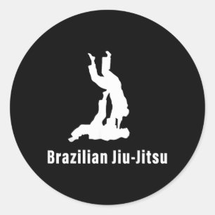 Brasilianisches Jiu-Jitsu BJJ Grappling Bodenkampf Runder Aufkleber