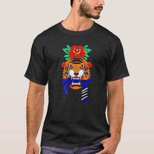 Brasilianisches Jiu Jitsu BJJ Tiger schwarzer Gürt T-Shirt