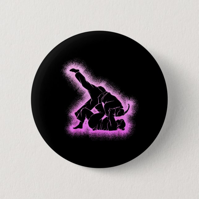 Brasilianisches Jiu Jitsu Frauen Mädchen Jiujitsu  Button (Vorderseite)