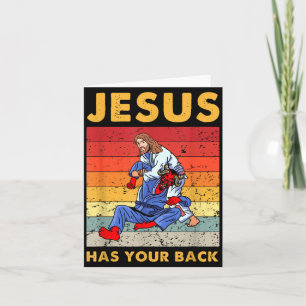 Brasilianisches Jiu Jitsu Jesus Hat Deinen Rücken  Karte