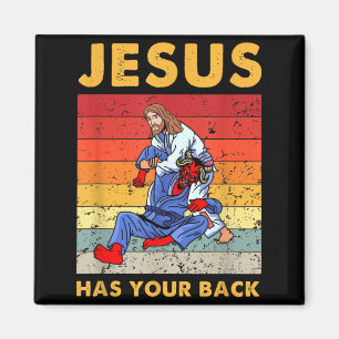 Brasilianisches Jiu Jitsu Jesus Hat Deinen Rücken Magnet