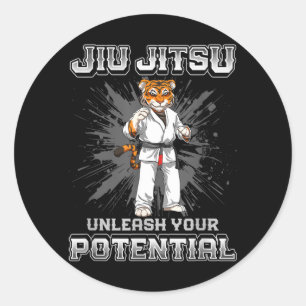 Brasilianisches Jiu Jitsu MMA und Grappling BJJ BJ Runder Aufkleber