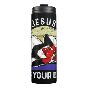 Brasilianisches Jiu Jitsu Shirt Jesus Shirt Jesus Thermosbecher