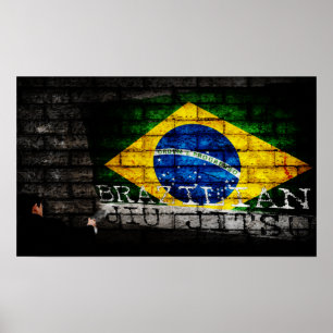 Brasilianisches Jiu Jitsu "Tagged" Graffiti Poster