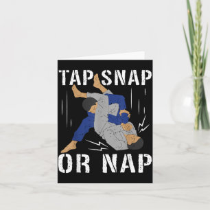 Brasilianisches Jiu Jitsu Tap Snap oder Nap BJJ Mi Karte